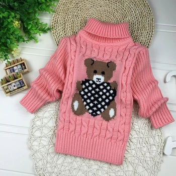 New Boys Girls Sweaters Keep Warm Pullover Winter Autumn Infant Baby Sweater Boy Girl Child Knitted Sweater Turtleneck