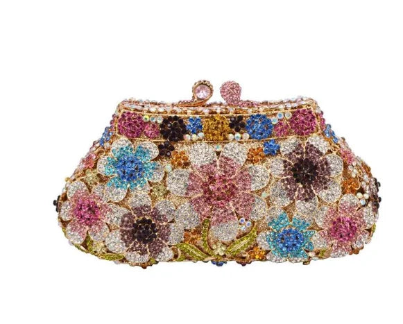 XIYUAN Pink Rhinestone Diamond Purses And Handbags For Women Blue Red Crystal Clutches New Girls Gift Lady Wedding Clutch Purse