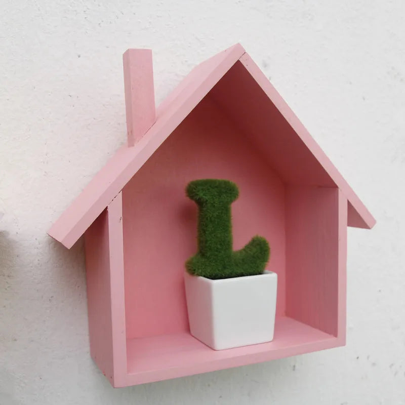 Wall Decoration Color Small House Home Living Room Decoration Bedroom Creative Storage Rack Wall Hanging Decoration