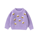 Baby Sweaters Knitted Infant Boys Girls Pullover Fashion Embroidered Bees Newborn Children Clothing Long Sleeve Tops Autumn Warm