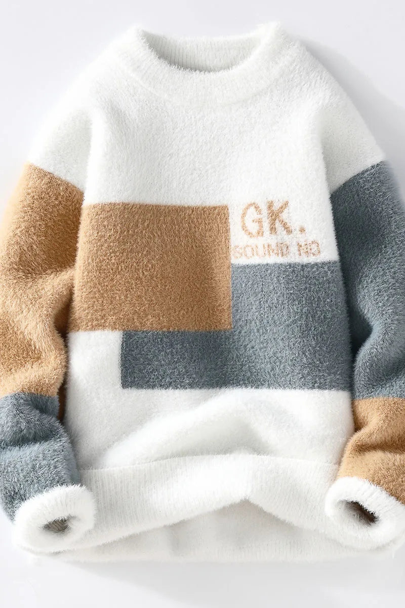 Sweaters men 2025 Winter Letter pattern thick sweater men Student youth sweaters autumn Men's wool pullovers full size S-3XL