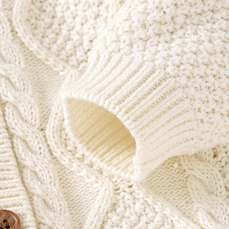 Baby Clothes Sets Cotton Knitted Newborn Boys Girl Sweater Long Sleeve +Pants Autumn Infant Children Cardigan +Shorts 0-18M 2PCS