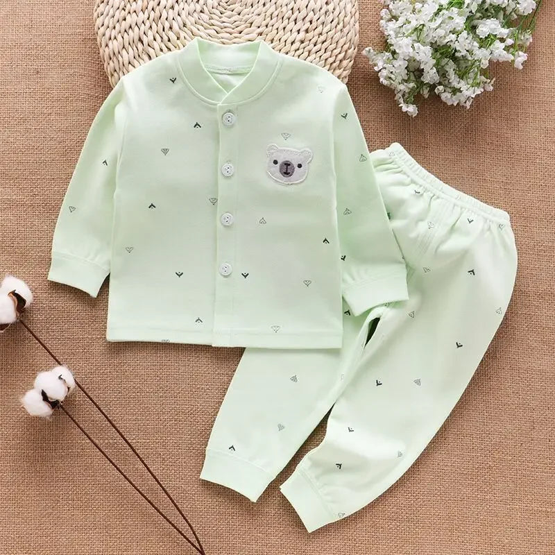 Baby Clothes Underwear R Kids Tops Pants Newborn Pajama Suit Home 100% Cotton Sets Boy Girls Warm Autumn Children's Clothing