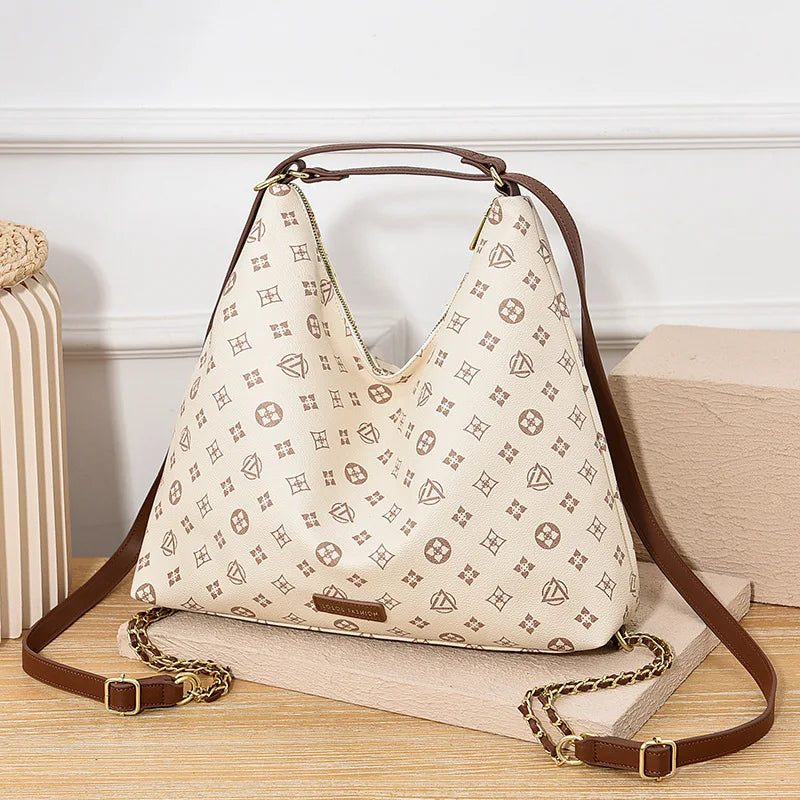 Large Capacity Women's Tote Bag 2025 Autumn Winter Double Shoulder Single Shoulder Crossbody Underarm Bag Urban Minimalist St...