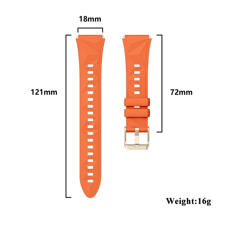 18mm Watchstrap for Huawei Watch GT5 Pro 42mm Rose Gold Buckle Replacement Band for Huawei GT5 Pro 42mm Quick Release Strap
