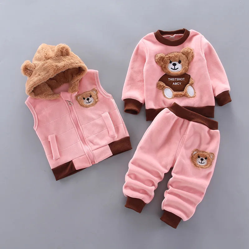 Newborn Baby Boys Clothes 2024 Autumn Baby Girls Clothes Hoodie+Pant Outfit Kids Costume Suit Infant Clothing For Baby Warm Sets