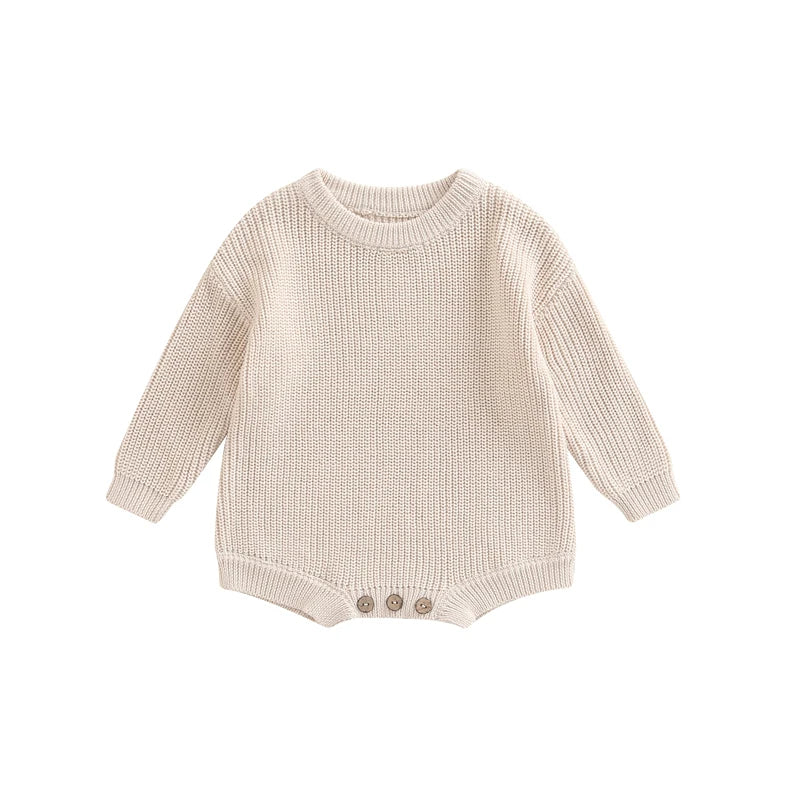Baby Rompers Cotton Knit Clothes Newborn Infants Solid Color Playsuits Boys and Girls Sweater Jumpsuits Babies Clothing