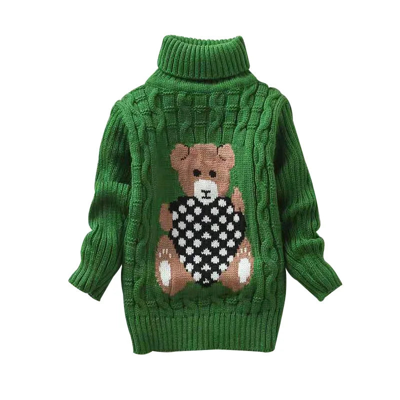 New Boys Girls Sweaters Keep Warm Pullover Winter Autumn Infant Baby Sweater Boy Girl Child Knitted Sweater Turtleneck