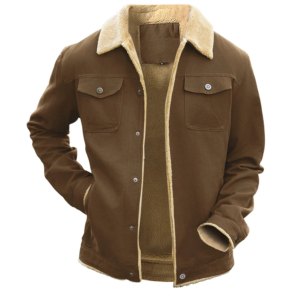 2025 New Men's Jackets Winter Warm Waterproof Fleece Lined High Quality Multi-color Coat Comfortable Casual Outerwear US Size