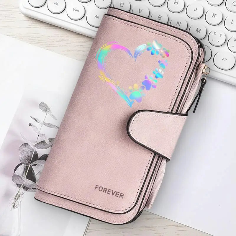 Women Butterfly Long Zipper Wallet Buckle Handbags Coin Purse Soft PU Leather Multi-Card Holder Cute Large Capacity Bag Gift
