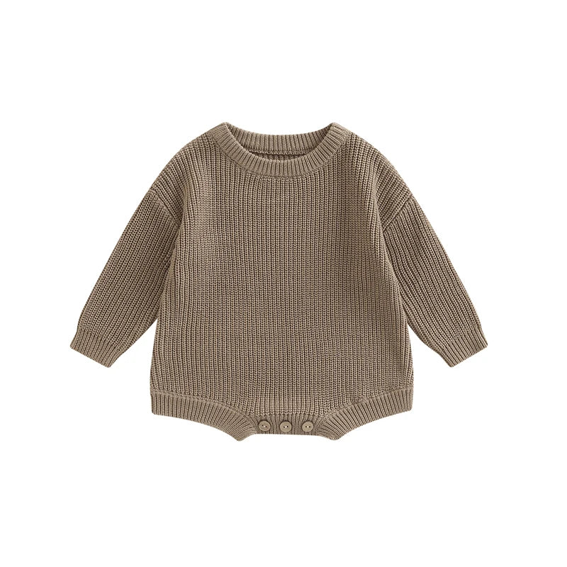 Baby Rompers Cotton Knit Clothes Newborn Infants Solid Color Playsuits Boys and Girls Sweater Jumpsuits Babies Clothing
