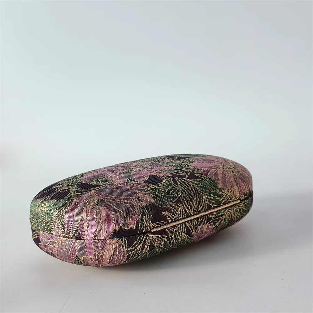 Fabric Evening Handbag Evening Clutch Bags New European and American Style Women's Shoulder and Crossbody Flowered Cloth Wallets