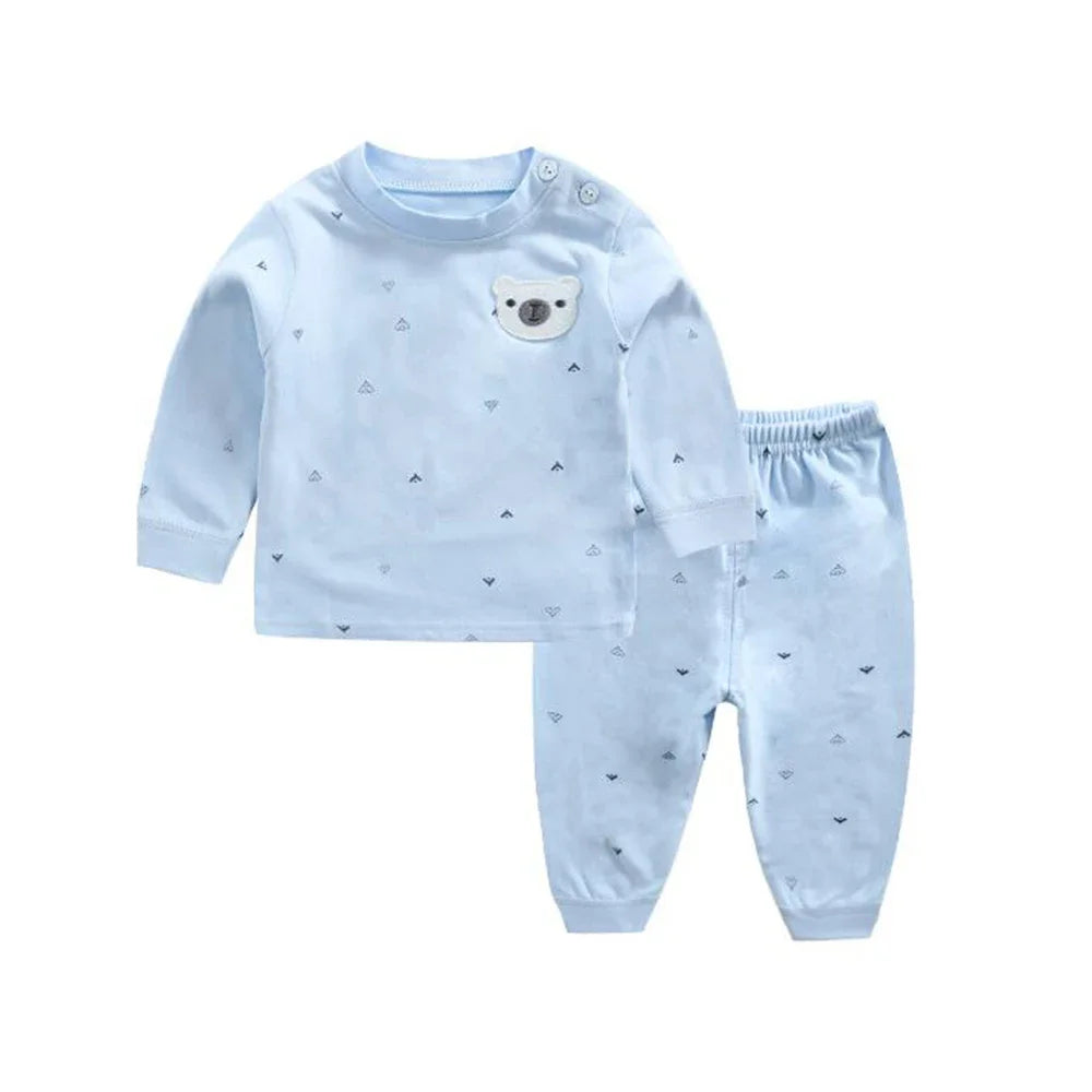 Baby Clothes Underwear R Kids Tops Pants Newborn Pajama Suit Home 100% Cotton Sets Boy Girls Warm Autumn Children's Clothing