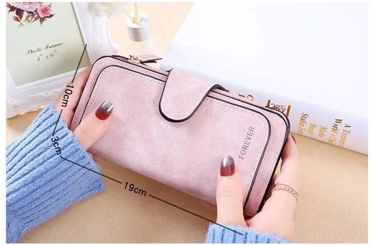 Women Butterfly Long Zipper Wallet Buckle Handbags Coin Purse Soft PU Leather Multi-Card Holder Cute Large Capacity Bag Gift