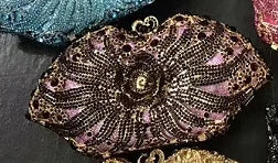 Luxury Purple/Blue Crystal Red Bag Rhinestones Evening Clutch Purse Wedding Ladies Party Clutches Evening Bags for Girl Gift Bag