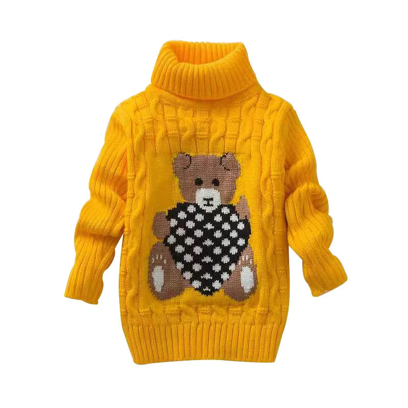 New Boys Girls Sweaters Keep Warm Pullover Winter Autumn Infant Baby Sweater Boy Girl Child Knitted Sweater Turtleneck