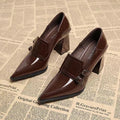 High Heels, 2026 Spring and Autumn New Collection, Women's Leather Shoes, Coarse Single Shoes, Patent Leather Versatile Shoes