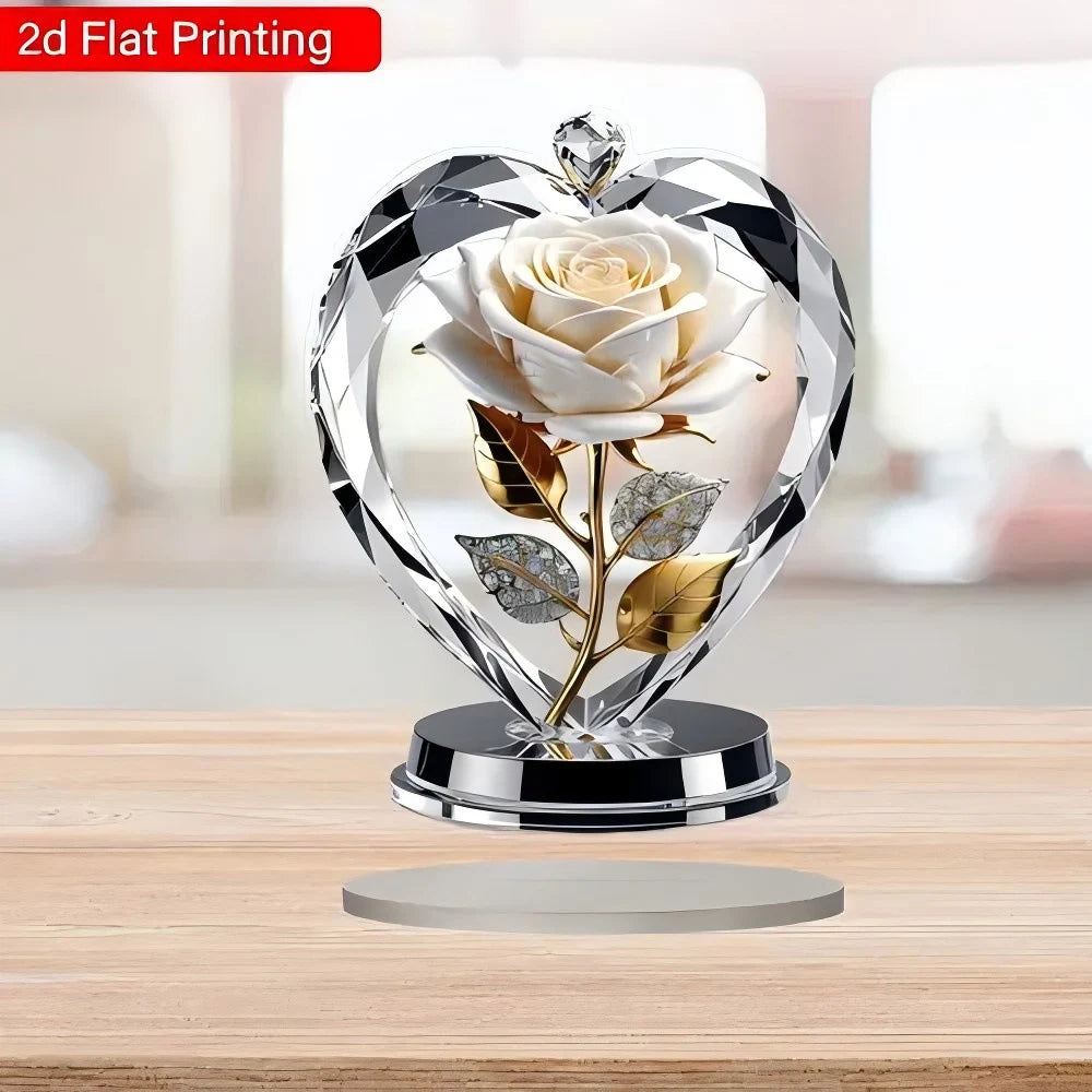 Acrylic Flower Decorations for Home Office Desk Enhance Visual Effects New Holiday Gift Ideas Artificial Blooming Plant Decor