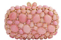 Women Pink Shell Clutch Purse Lady Stones Minaudiere Purses Party Dinner Rhinestone Handbags Crystal Evening Bags and Clutches
