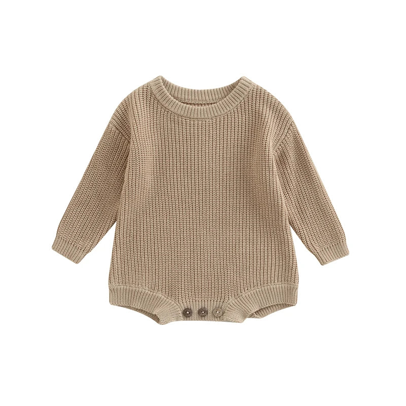 Baby Rompers Cotton Knit Clothes Newborn Infants Solid Color Playsuits Boys and Girls Sweater Jumpsuits Babies Clothing