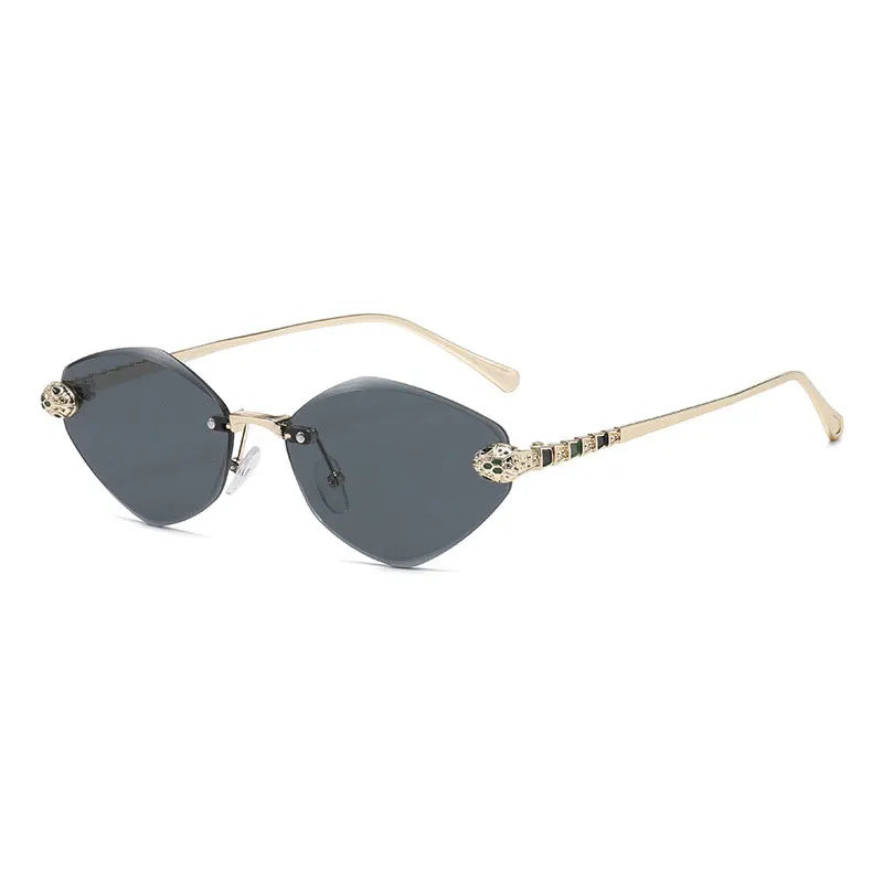 Brand Designer Women's Sunglasses Metal Rimless Design Sunglasses UV400 Sunshade Glasses Women Sunscreen Sun Glasses