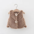Cute Little Flowers Children Clothes Baby Girl Winter Vest Fashion Toddlers Wear Warm Soft Kids' Costume 0-3 Y Infants Clothing
