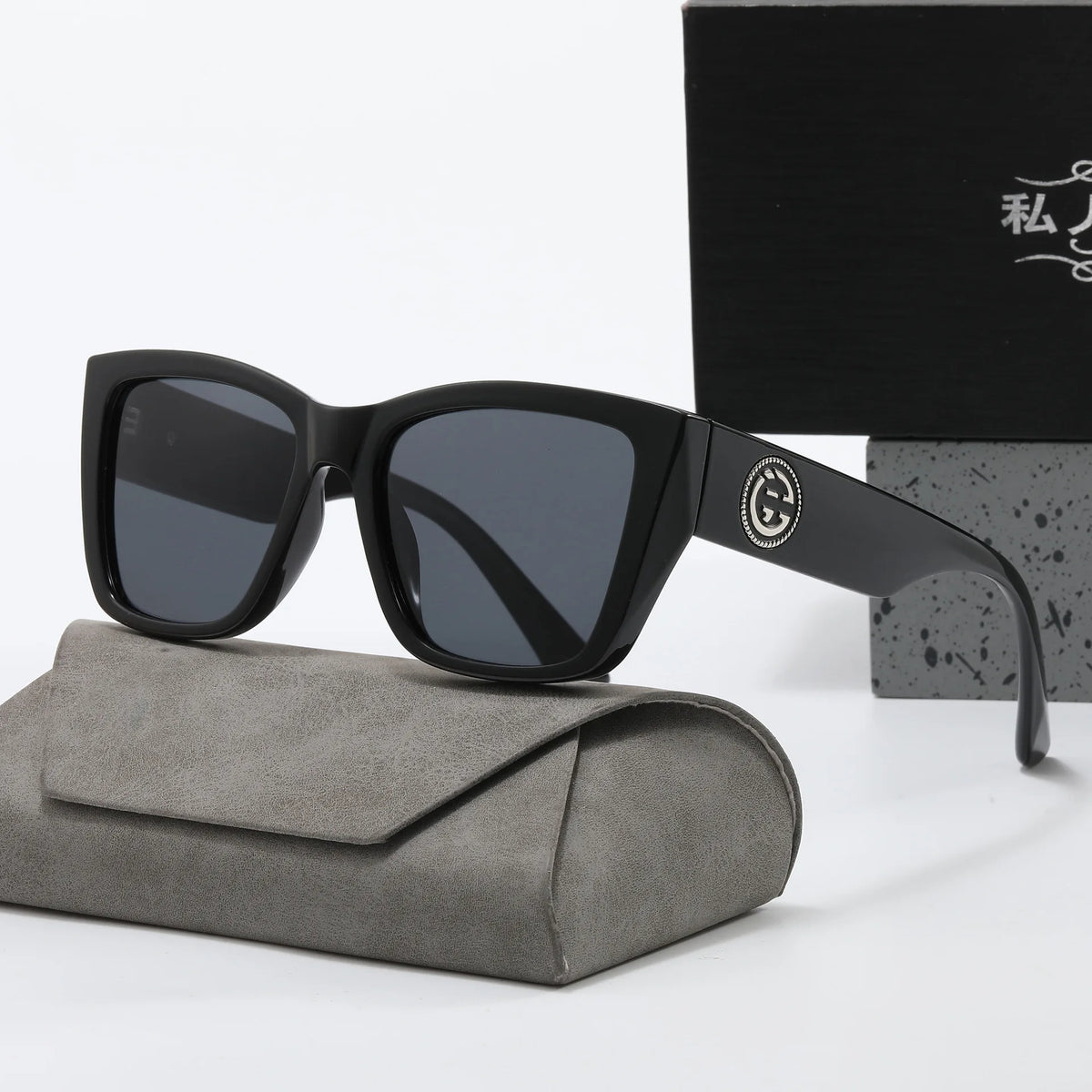 Big Frame Vintage Sunglasses Women Men Brand Square Sun Glasses Fashion Eye Glasses Goggle for Male Female Polygon Sunglasses