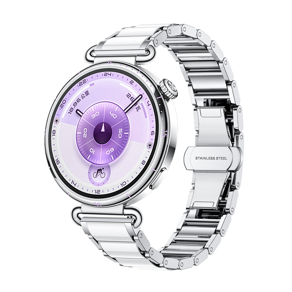 For Xiaomi Watch S4 41mm Ceramics Bracelet Strap 18mm Slim Women Watchband For Garmin Venu 4 41mm/Venu 2S 3S/Huawei GT6 5 4 41mm