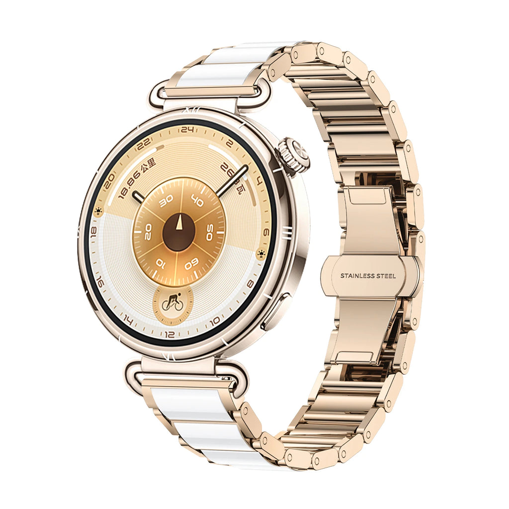 For Xiaomi Watch S4 41mm Ceramics Bracelet Strap 18mm Slim Women Watchband For Garmin Venu 4 41mm/Venu 2S 3S/Huawei GT6 5 4 41mm