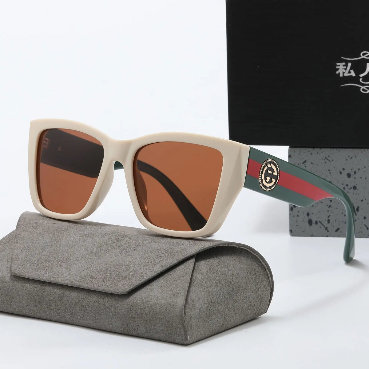 Big Frame Vintage Sunglasses Women Men Brand Square Sun Glasses Fashion Eye Glasses Goggle for Male Female Polygon Sunglasses