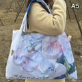 New Fashion Bag Foldable Shopping Bag Reusable Grocery Storage Bag Nylon Portable Shoulder Handbag Travel Tote Bag