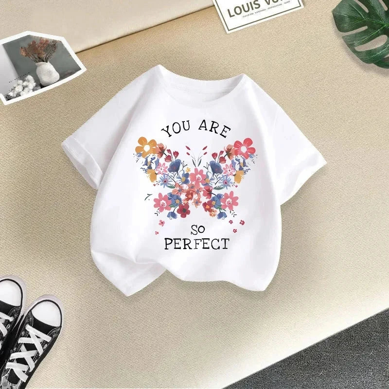 Girls Short Sleeve T-shirt Summer New Children's Top Loose Fashion Short Sleeves Clothes Kids Clothes
