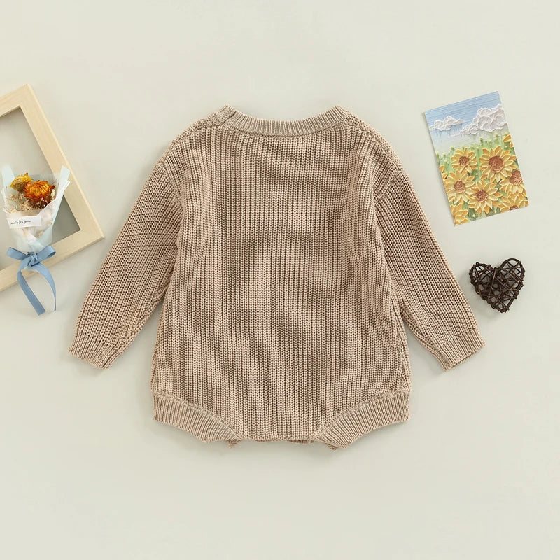 Baby Rompers Cotton Knit Clothes Newborn Infants Solid Color Playsuits Boys and Girls Sweater Jumpsuits Babies Clothing