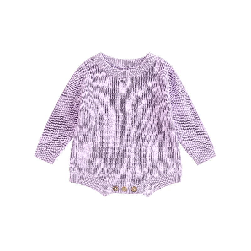 Baby Rompers Cotton Knit Clothes Newborn Infants Solid Color Playsuits Boys and Girls Sweater Jumpsuits Babies Clothing