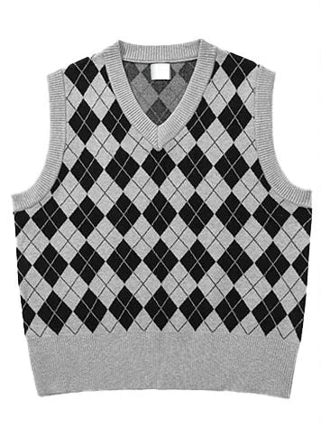 Japan Style Cute Women Sweater Vest Printed Sleeveless Loose Outerwear Knitted Waistcoat 2026 Vintage Y2K Autumn Pullovers Tops