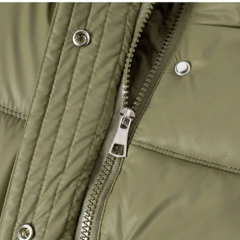 Trend Winter Down Cotton Vest Warm Women's Sleeveless Jacket Stand-up Collar Parkas Short Waistcoat Ladies Coat Windproof Top