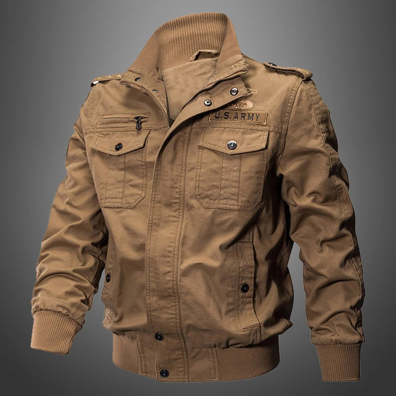 New Business Casual Jackets Man Winter Fleece Tactical Jacket Embroidery Windproof Multiple Pockets Outdoor Workwear Coat