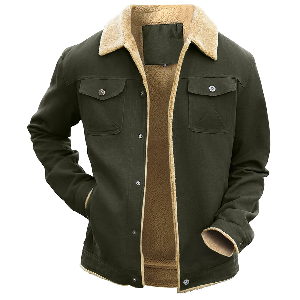 2025 New Men's Jackets Winter Warm Waterproof Fleece Lined High Quality Multi-color Coat Comfortable Casual Outerwear US Size