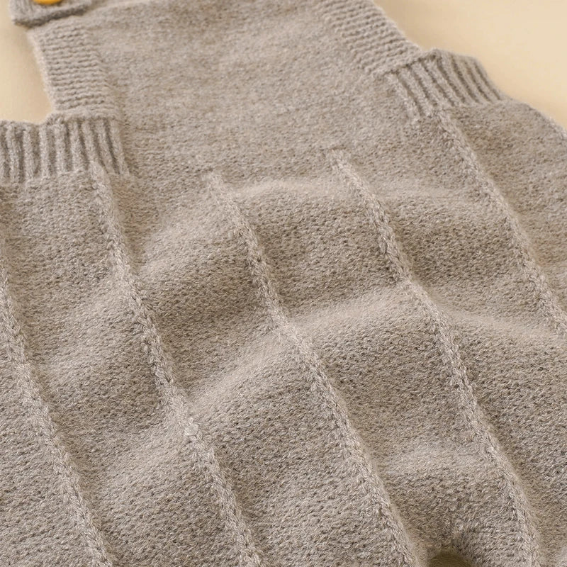 Baby Rompers Sleeveless Knitted Newborn Boys Girls Jumpsuits Hats 2pcs Outfits Sets Autumn Casual Outwear Toddler Infant Clothes