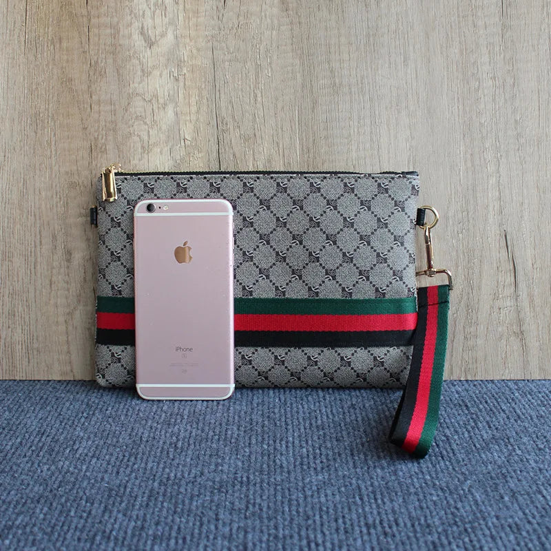 Fashion Men's Bag Trend Brand Personalized Clutch Bag High Quality Women's Long Wallet Designer Luxury Storage Mobile Phone Bag