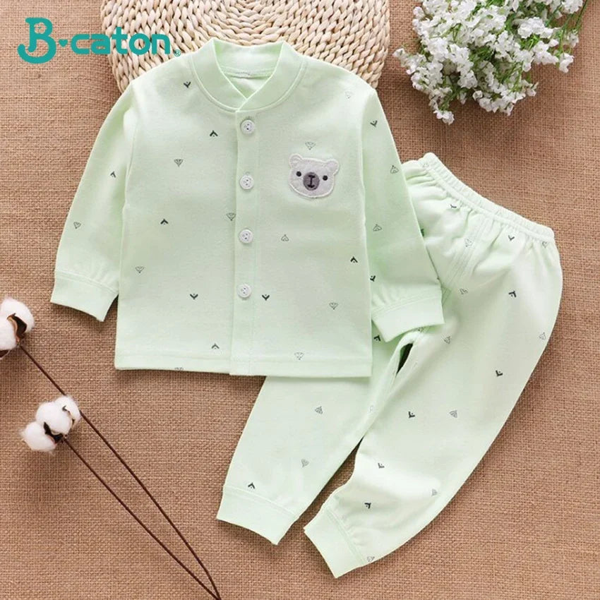 Baby Clothes Underwear R Kids Tops Pants Newborn Pajama Suit Home 100% Cotton Sets Boy Girls Warm Autumn Children's Clothing