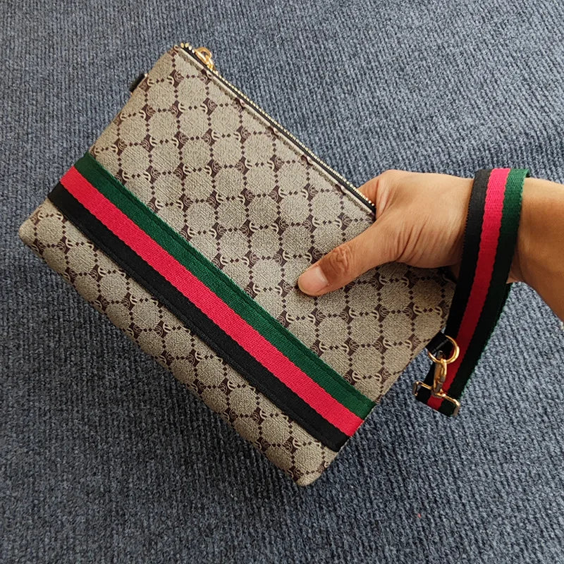 Fashion Men's Bag Trend Brand Personalized Clutch Bag High Quality Women's Long Wallet Designer Luxury Storage Mobile Phone Bag