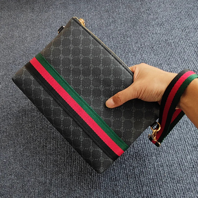 Fashion Men's Bag Trend Brand Personalized Clutch Bag High Quality Women's Long Wallet Designer Luxury Storage Mobile Phone Bag