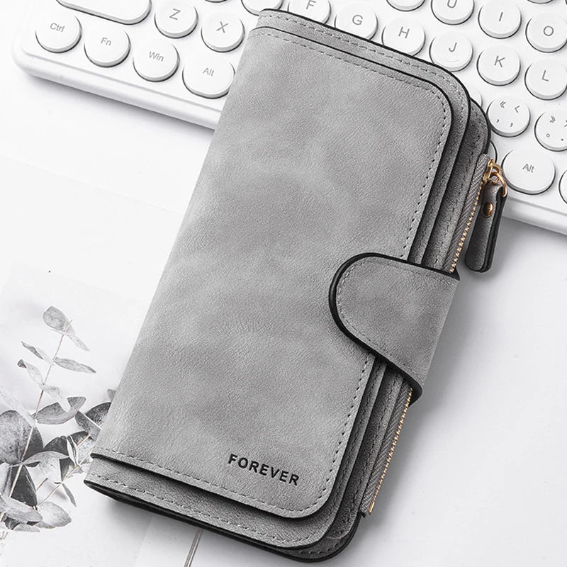 Women Butterfly Long Zipper Wallet Buckle Handbags Coin Purse Soft PU Leather Multi-Card Holder Cute Large Capacity Bag Gift