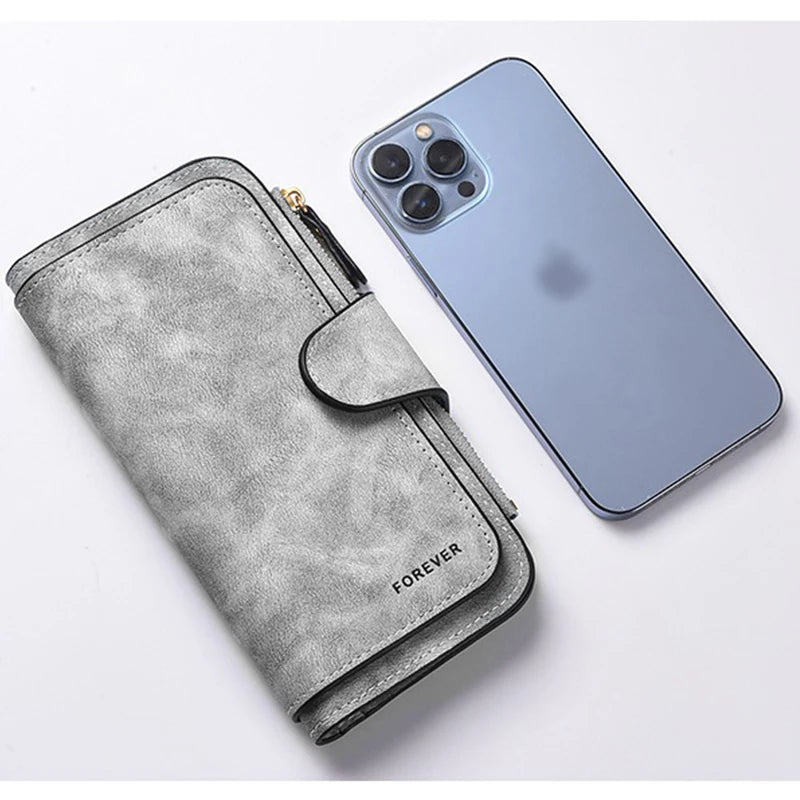 Women Butterfly Long Zipper Wallet Buckle Handbags Coin Purse Soft PU Leather Multi-Card Holder Cute Large Capacity Bag Gift
