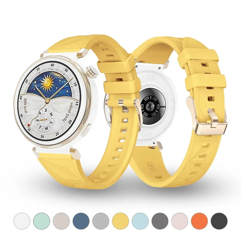 18mm Watchstrap for Huawei Watch GT5 Pro 42mm Rose Gold Buckle Replacement Band for Huawei GT5 Pro 42mm Quick Release Strap