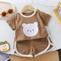 Summer cotton cartoon casual childrens set Baby Clothes girl girl boy T-shirt+shorts 2 pieces of 0-4-year-old childrens clothing
