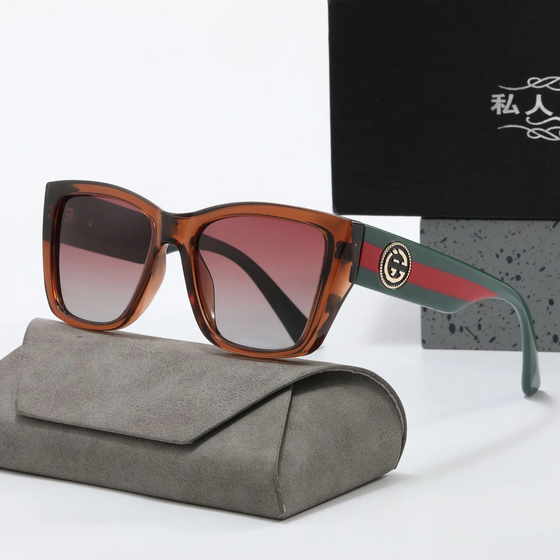 Big Frame Vintage Sunglasses Women Men Brand Square Sun Glasses Fashion Eye Glasses Goggle for Male Female Polygon Sunglasses