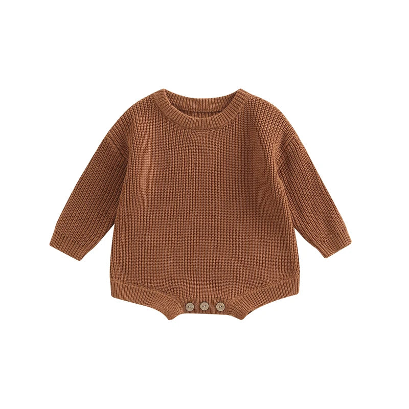 Baby Rompers Cotton Knit Clothes Newborn Infants Solid Color Playsuits Boys and Girls Sweater Jumpsuits Babies Clothing