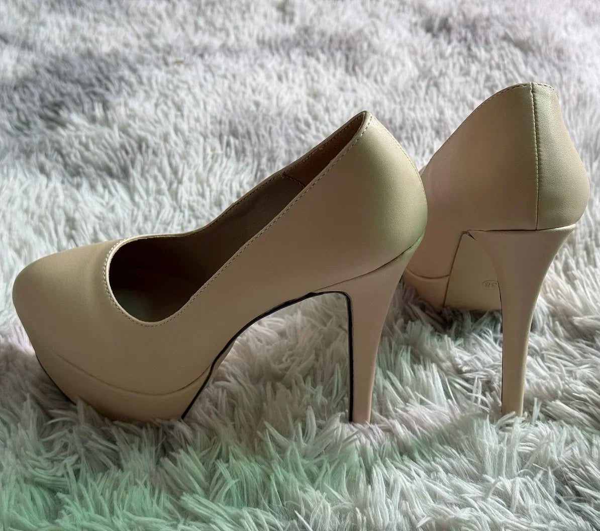 Women's High Heels 14cm Extremely Stripper Pole Dance Stilettos Sexy Platform Pumps Matte Round Toes Party Dress Wedding Shoes